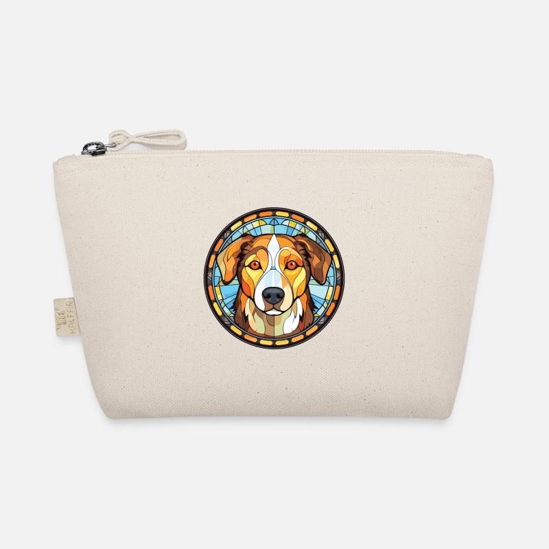 Georgischer Schäferhund Rasse buntes Aquarell Bio-Täschchen