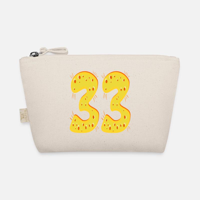 Number 33 - Thirty-Three - 33rd Birthday CHEESE Organic Pouch
