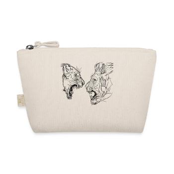 Lion and Lioness sketch - Organic Pouch - nature - Front