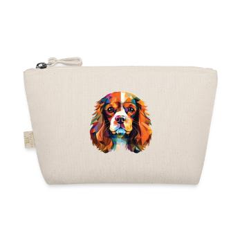 Cavalier King Charles Spaniel Hunderasse Aquarell - Bio-Täschchen - Natur - Vorne