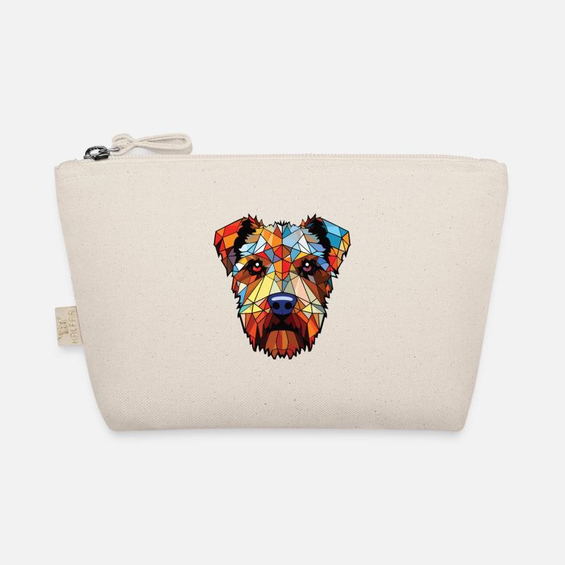Lucas Terrier Hunderasse Aquarell Illustration Bio-Täschchen