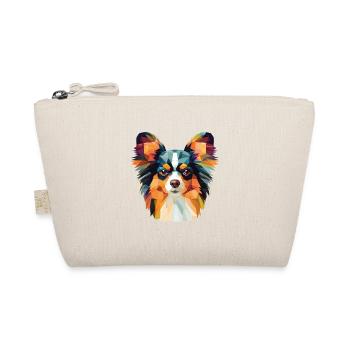 Papillon Continental Toy Spaniel chien aquarelle - Trousse biologique - nature - Devant