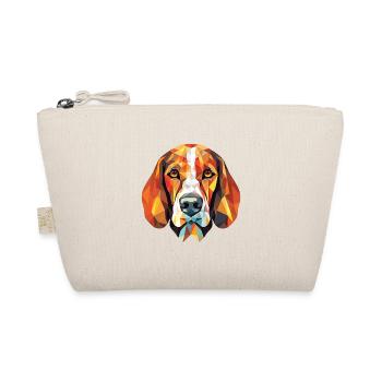 Russischer Harlekinhund Hunderasse Aquarellglas - Bio-Täschchen - Natur - Vorne