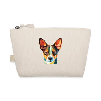 Rat Terrier Dog Breed Watercolor Illustration - Organic Pouch - nature - Front