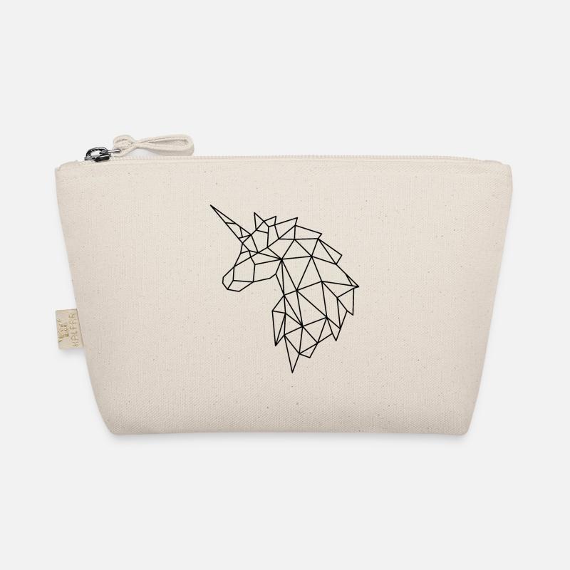 Geometrisches Einhorn im Polygon-Stil Bio-Täschchen
