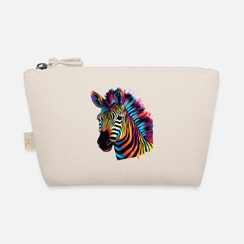 zebra bunt - Bio-Täschchen - Natur