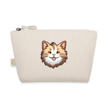 American Bobtail Cat Cartoon Watercolor Clipart - Organic Pouch - nature - Front