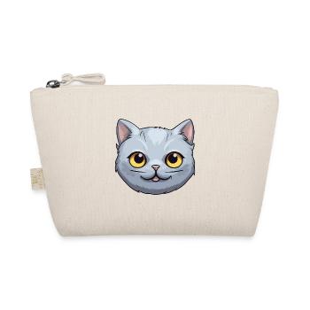 Illustration à l’aquarelle de bande dessinée de chat argenté britannique - Trousse biologique - nature - Devant