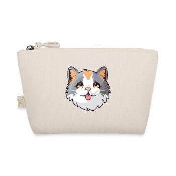 Verdünnte Calico-Katze Cartoon-Aquarell-Illustration - Bio-Täschchen - Natur - Vorne