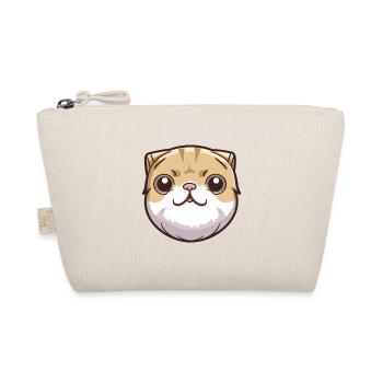 Scottish Fold Shorthair Cat Cartoon Watercolor Art - Organic Pouch - nature - Front
