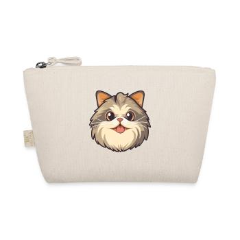 Sibirische Katze Karikatur Aquarell Illustration - Bio-Täschchen - Natur - Vorne