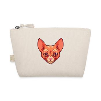 Red Devon Rex Cat Cartoon Watercolor Illustration - Organic Pouch - nature - Front