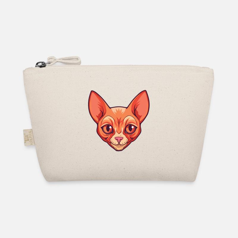 Red Devon Rex Cat Cartoon Watercolor Illustration Organic Pouch
