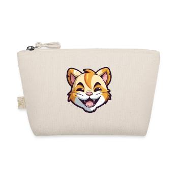 Tiger Cat Colorful Cartoon Watercolor Illustration - Organic Pouch - nature - Front