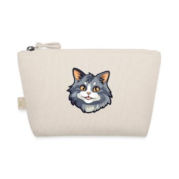 Kurilian Bobtail Cat Cartoon Watercolor Clipart - Organic Pouch - nature - Front