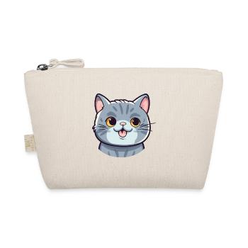 Scottish Shorthair Cat Cartoon Watercolor Clipart - Organic Pouch - nature - Front