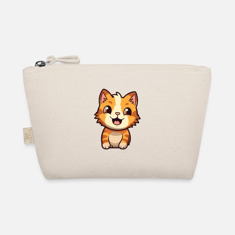 Pixie Bob Cat Cartoon Watercolor Illustration Organic Pouch