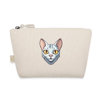 Egyptian Mau Cat Cartoon Watercolor Illustration - Organic Pouch - nature - Front