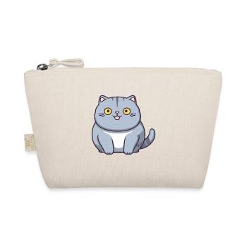 British Shorthair Cat Cartoon Watercolor Clipart - Organic Pouch - nature - Front