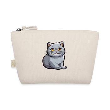British Fold Shorthair Cat Cartoon Watercolor Art - Organic Pouch - nature - Front