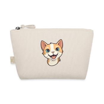 German Rex Cat Cartoon Watercolor Illustration - Organic Pouch - nature - Front
