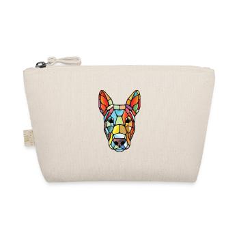 Miniatur Bullterrier Hunderasse Aquarellglas - Bio-Täschchen - Natur - Vorne