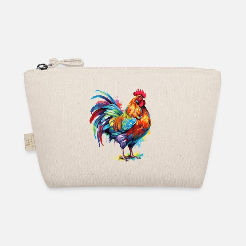 huhn bunt - Bio-Täschchen - Natur