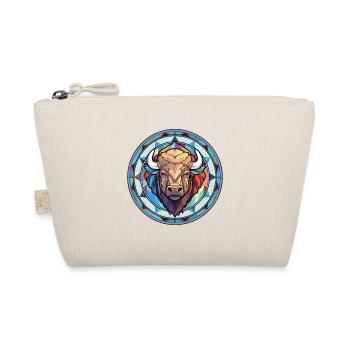 Bison Colorful Watercolor Animal Pet Illustration - Organic Pouch - nature - Front