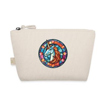 Unicorn Colorful Watercolor Animal Illustration - Organic Pouch - nature - Front