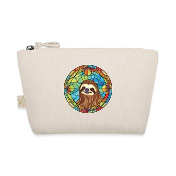 Sloth Colorful Watercolor Animal Pet Illustration - Organic Pouch - nature - Front