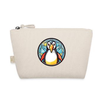 Penguin Colorful Watercolor Animal Illustration - Organic Pouch - nature - Front