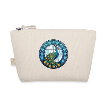 Peacock Colorful Watercolor Animal Illustration - Organic Pouch - nature - Front