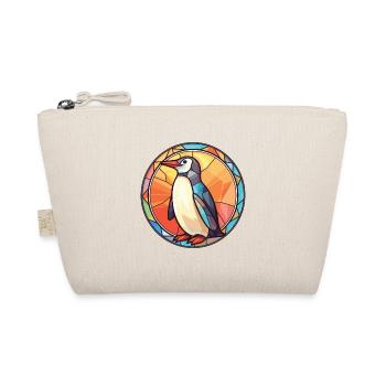 Penguin Colorful Watercolor Animal Illustration - Organic Pouch - nature - Front