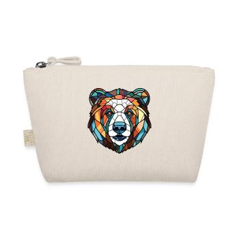 Himalayan Bear Colorful Watercolor Animal Cartoon - Organic Pouch - nature - Front