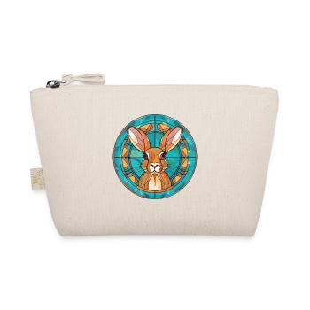 Rabbit Colorful Watercolor Animal Pet Illustration - Organic Pouch - nature - Front