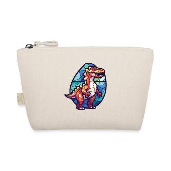 Dinosaur Colorful Watercolor Animal Illustration - Organic Pouch - nature - Front