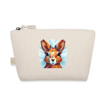 Squirrel Colorful Watercolor Animal Illustration - Organic Pouch - nature - Front