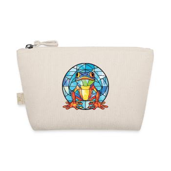 Frog Colorful Watercolor Animal Pet Illustration - Organic Pouch - nature - Front