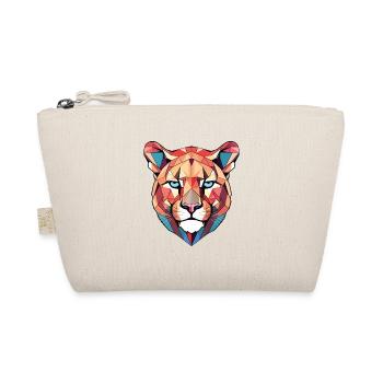 Cougar Colorful Watercolor Animal Pet Cartoon - Organic Pouch - nature - Front