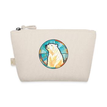 Polar Bear Colorful Watercolor Animal Illustration - Organic Pouch - nature - Front