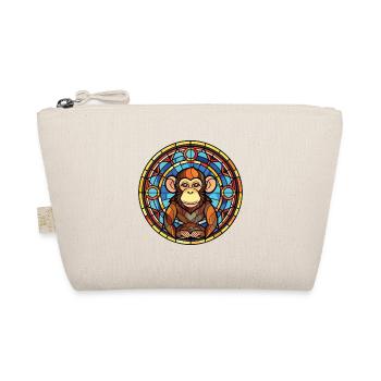 Monkey Colorful Watercolor Animal Pet Illustration - Organic Pouch - nature - Front