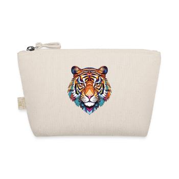 Tiger Colorful Watercolor Animal Pet Illustration - Organic Pouch - nature - Front