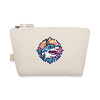 Shark Colorful Watercolor Animal Pet Illustration - Organic Pouch - nature - Front