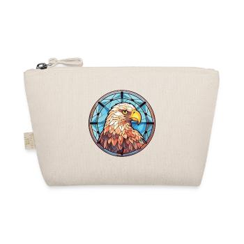 Eagle Colorful Watercolor Animal Pet Illustration - Organic Pouch - nature - Front