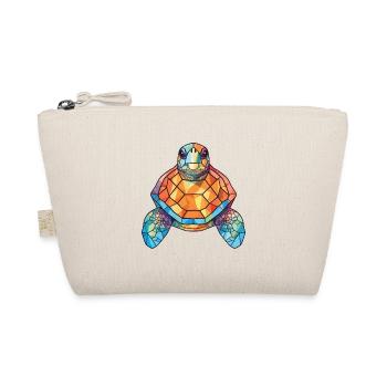 Turtle Colorful Watercolor Animal Pet Illustration - Organic Pouch - nature - Front
