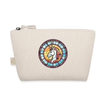 Unicorn Colorful Watercolor Animal Illustration - Organic Pouch - nature - Front