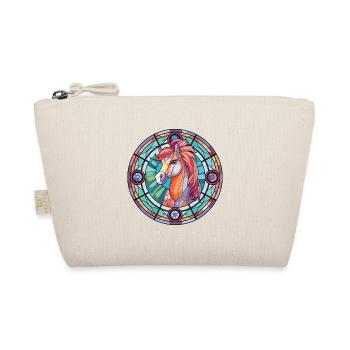 Pony Colorful Watercolor Animal Pet Illustration - Organic Pouch - nature - Front