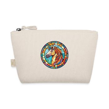 Unicorn Colorful Watercolor Animal Illustration - Organic Pouch - nature - Front