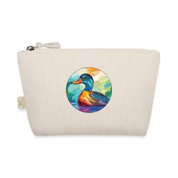 Duck Colorful Watercolor Animal Pet Illustration - Organic Pouch - nature - Front