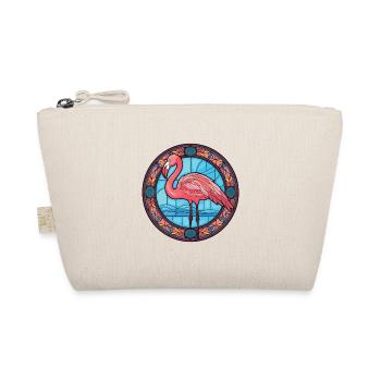 Flamingo Colorful Watercolor Animal Illustration - Organic Pouch - nature - Front